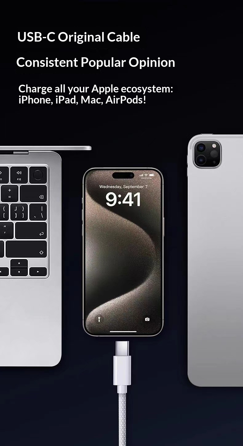 Digitex Kompatibel mit 17 Original-Telefonen Daten Schnell Geflochtenes Typ-C Ladekabel Neu Großhandel_voghion.com