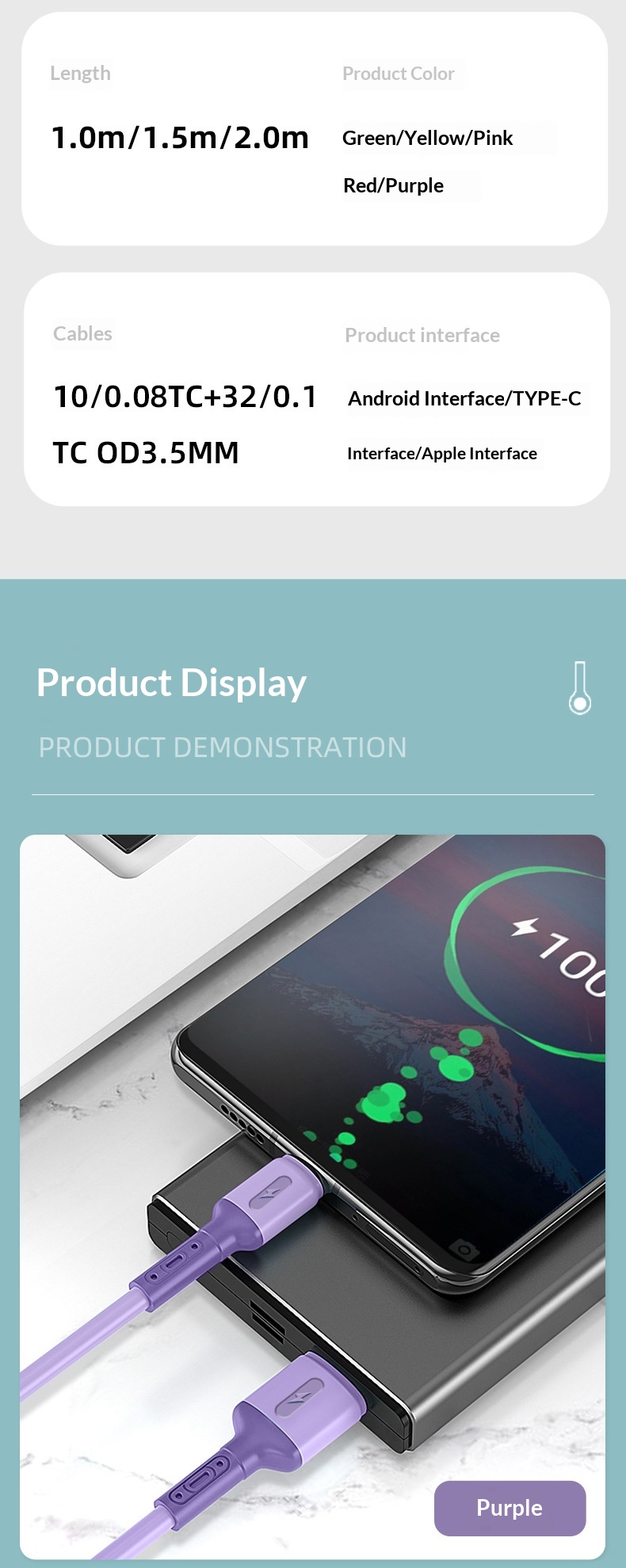 Digitex Liquid Silicone Data Compatible With Huawei Type-C Android Phone Charging Cable 66W Fast Charge_voghion.com