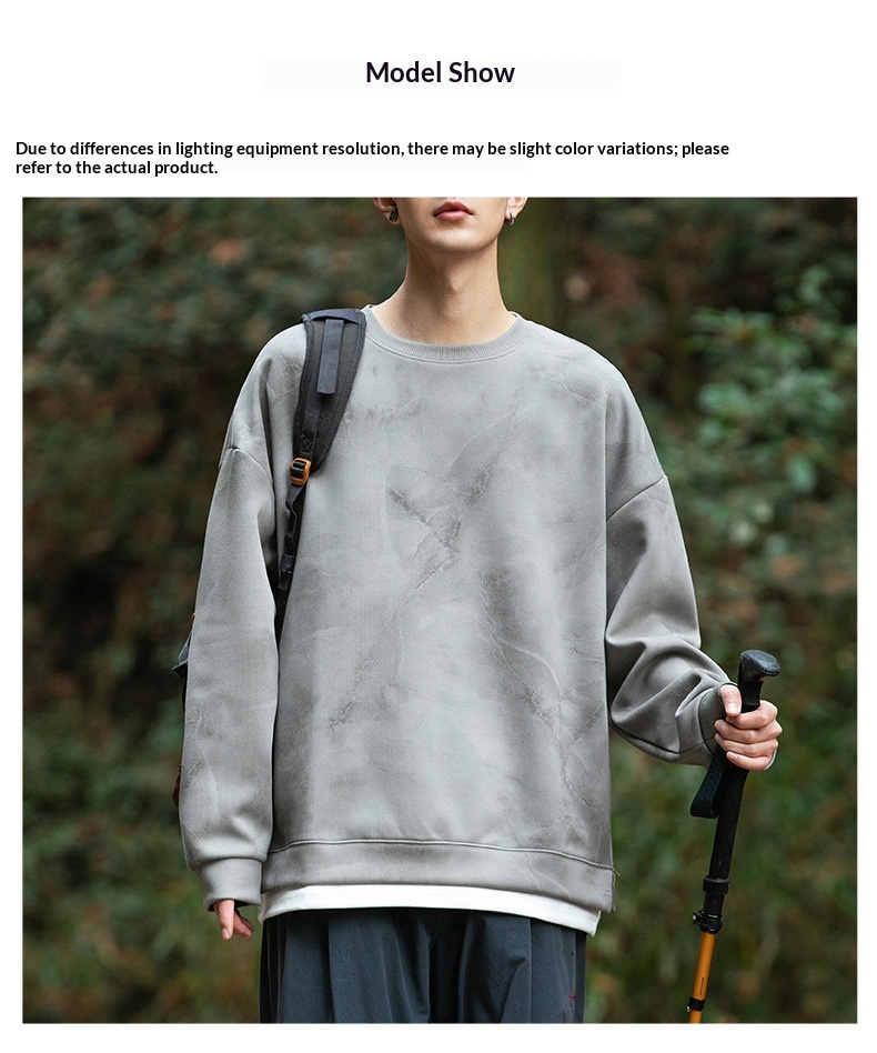 Surge Surge Surge Hanpai Clothing Autumn Winter New Tie-Dye Two-Piece Sweatshirt Trendy Outdoor Mountain Style Sports Long Sleeve_desvips.com