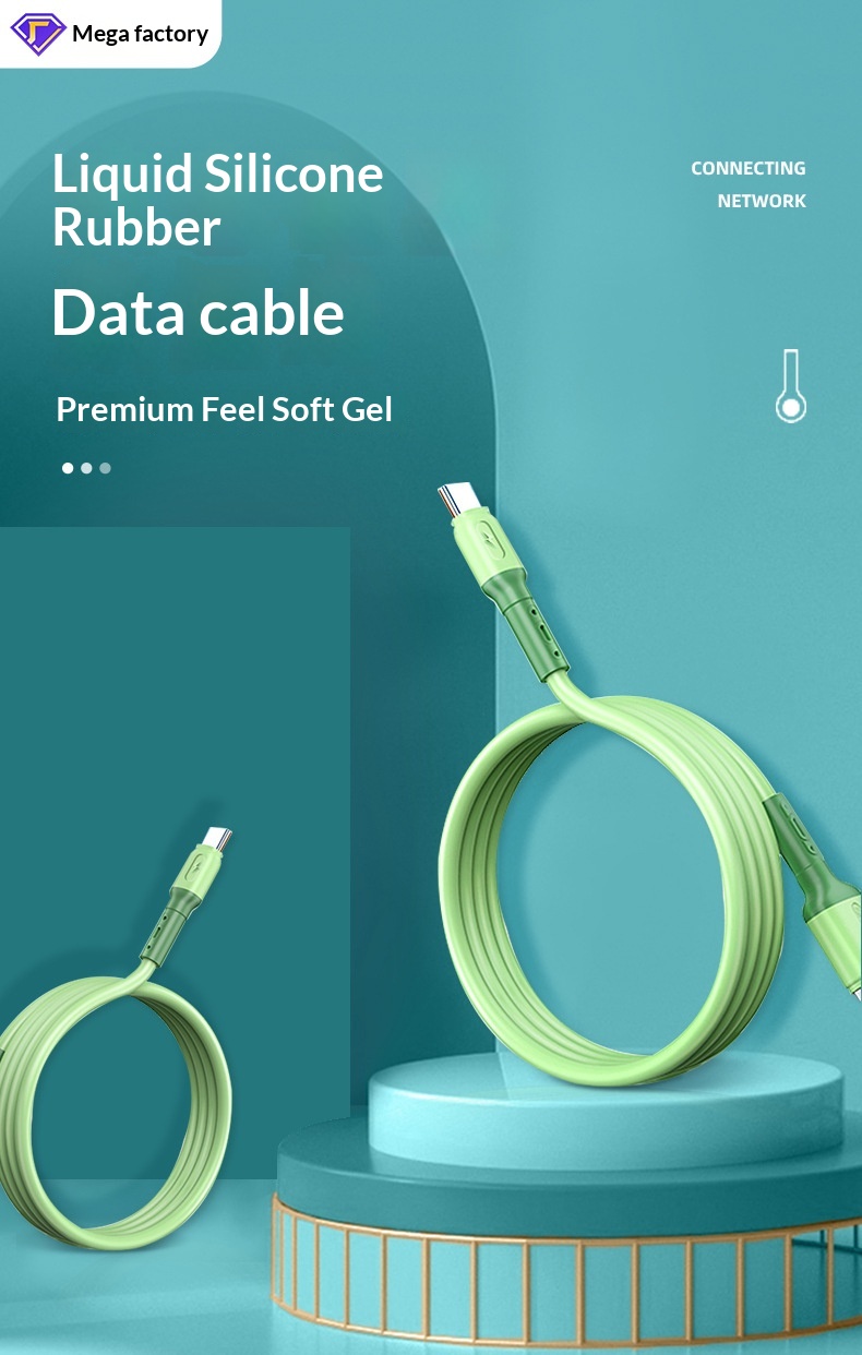 Digitex Liquid Silicone Data Compatible With Huawei Type-C Android Phone Charging Cable 66W Fast Charge_voghion.com
