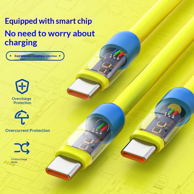 Kabel Digitex Blue Student Data kompatybilny z telefonem Huawei typu C z systemem Android 7-14, szybki, 6A, o dużym natężeniu prądu_voghion.com