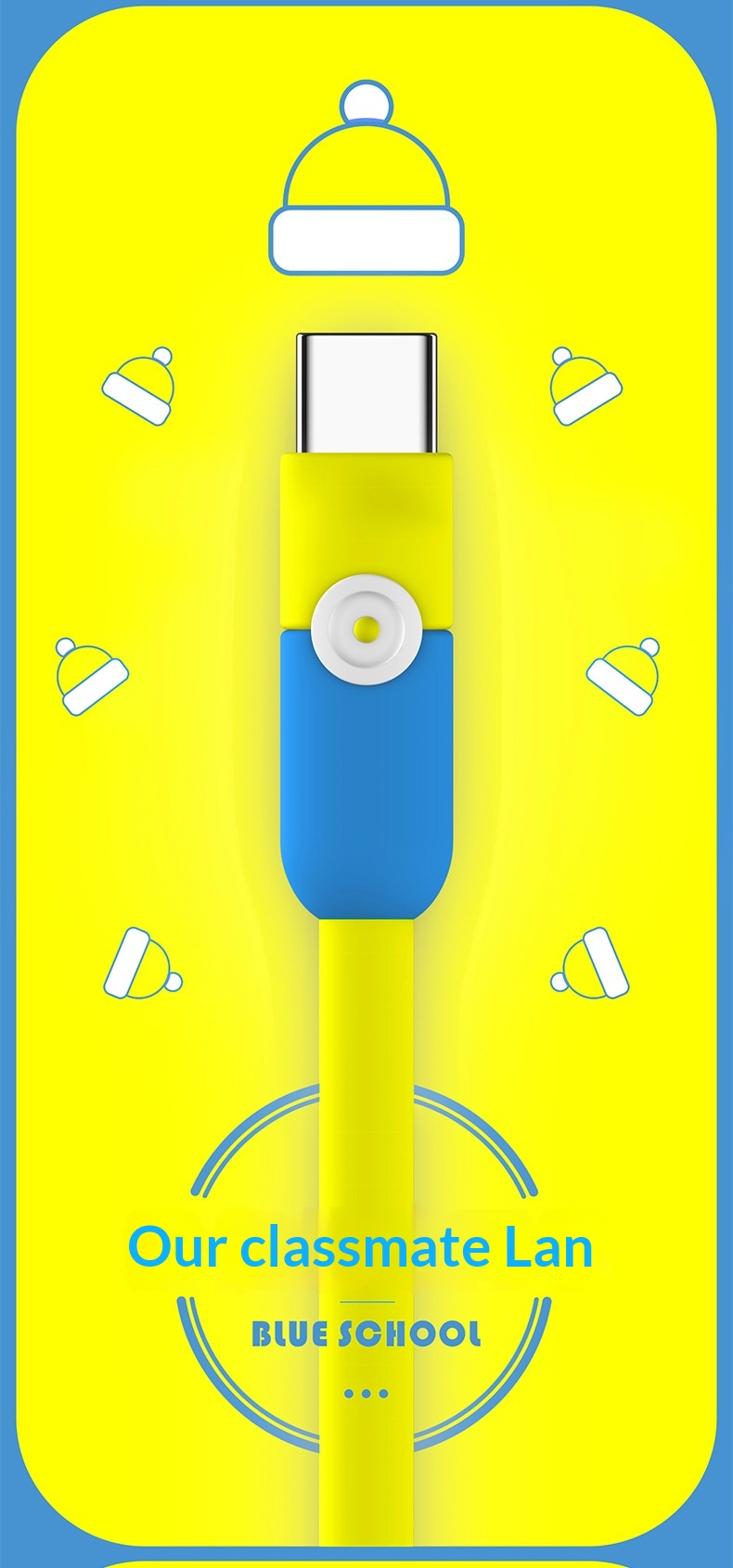 Digitex Blue Student Data Compatible With 7-14 Android Huawei Type-C Phone Fast 6A High Current Charging Cable_voghion.com