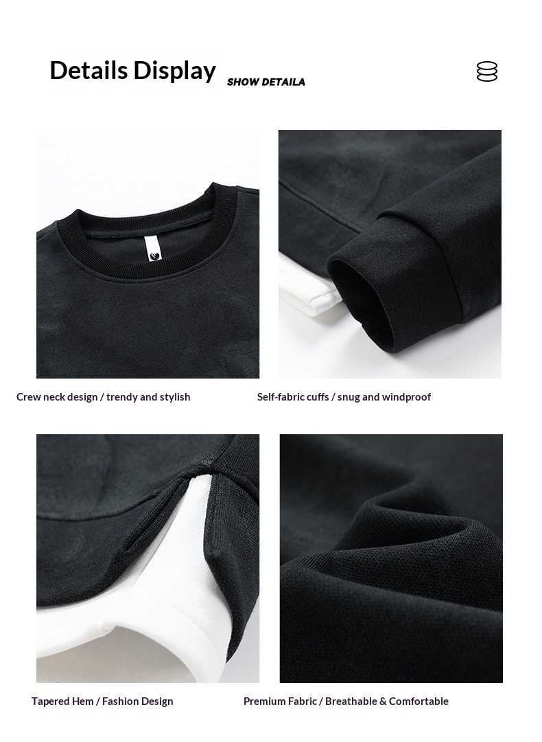 Surge Surge Surge Hanpai Clothing Autumn Winter New Tie-Dye Two-Piece Sweatshirt Trendy Outdoor Mountain Style Sports Long Sleeve_desvips.com