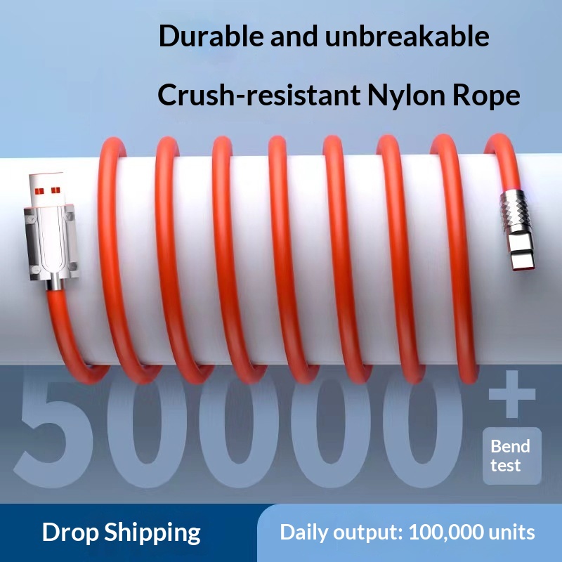 Digitex Compatible 6A Phone Data Type-C 3-in-1 Android Huawei Fast Charging Cable Silicone_voghion.com