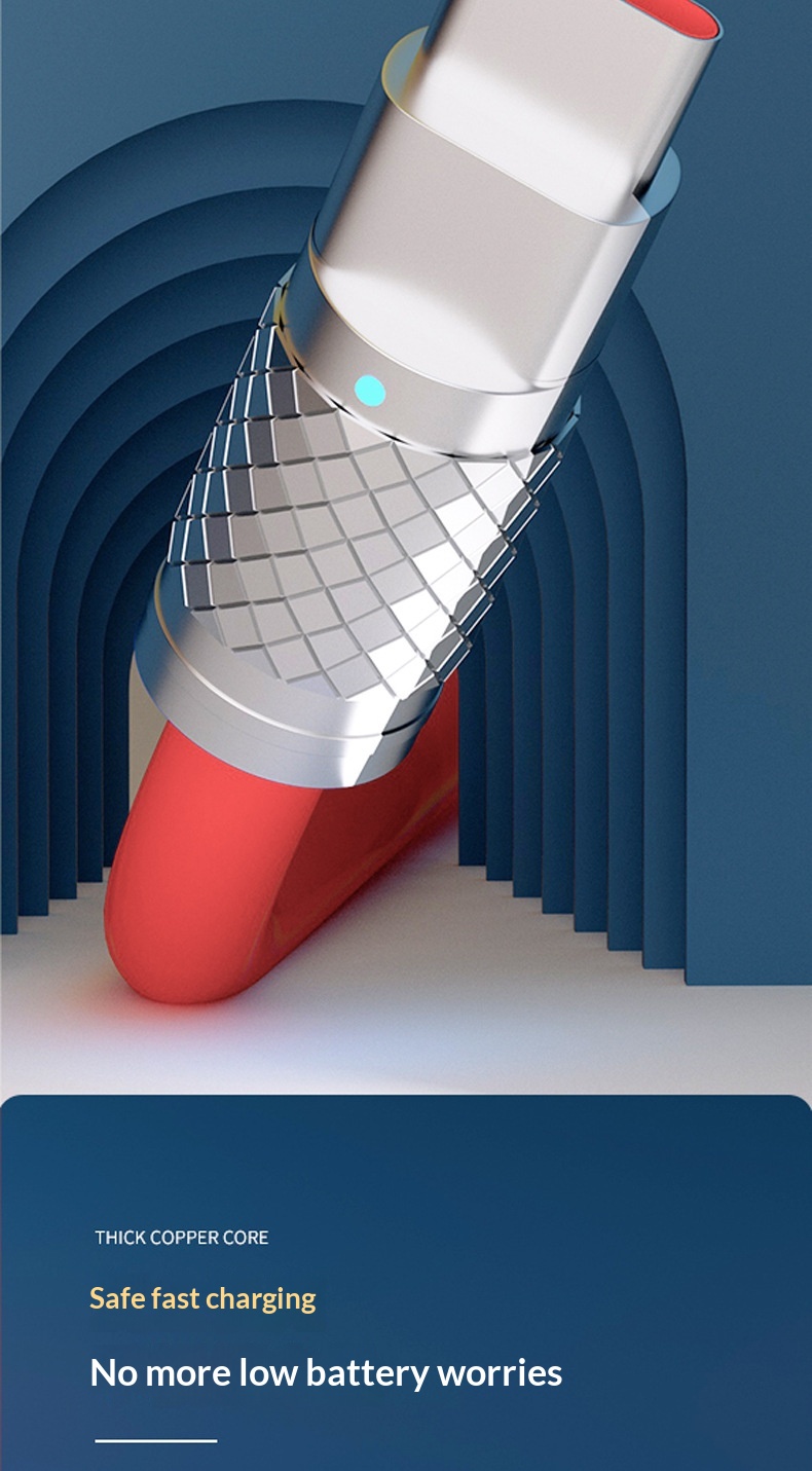 Digitex Compatible 6A Phone Data Type-C 3-in-1 Android Huawei Fast Charging Cable Silicone_voghion.com