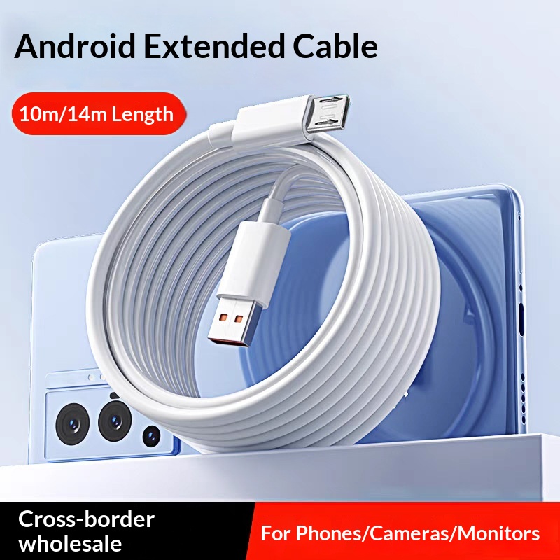 Micro-caméra de surveillance Digitex avec câble d'alimentation USB et port de charge étendu de 3,5 m à 10 m pour Android (transport transfrontalier)_voghion.com