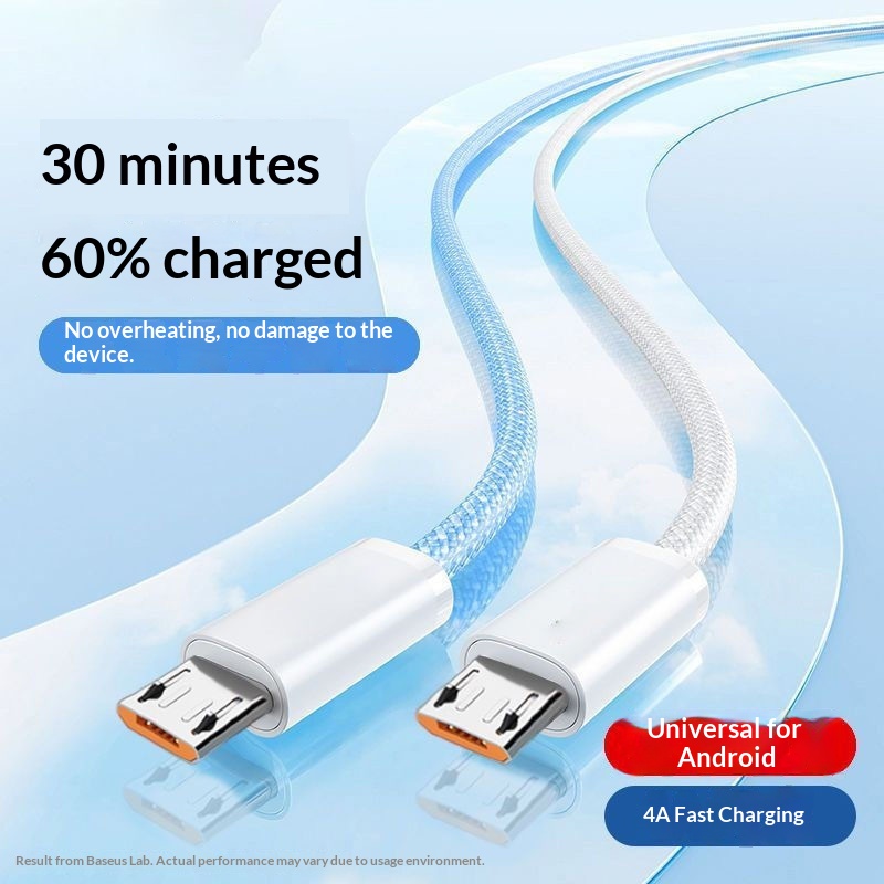 Cavo dati intrecciato Android trapezoidale Digitex Old Style Micro USB Dual Engine a ricarica rapida compatibile con Huawei OPPO Honor_voghion.com