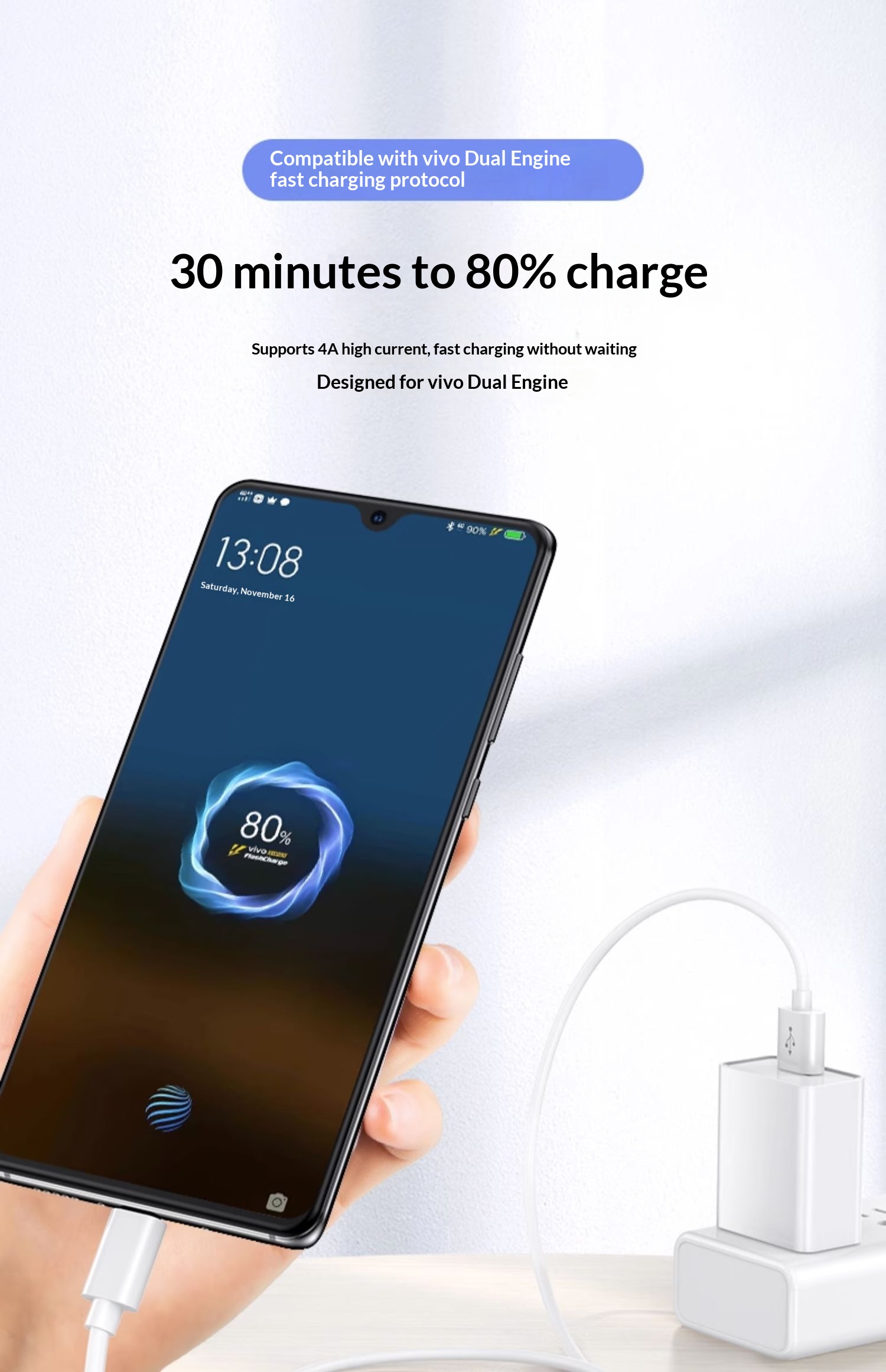 Digitex Compatible Vivo Charging Android Data Flash Fast Charge Huawei Xiaomi Type-C Braided Mobile Phone Cable_voghion.com