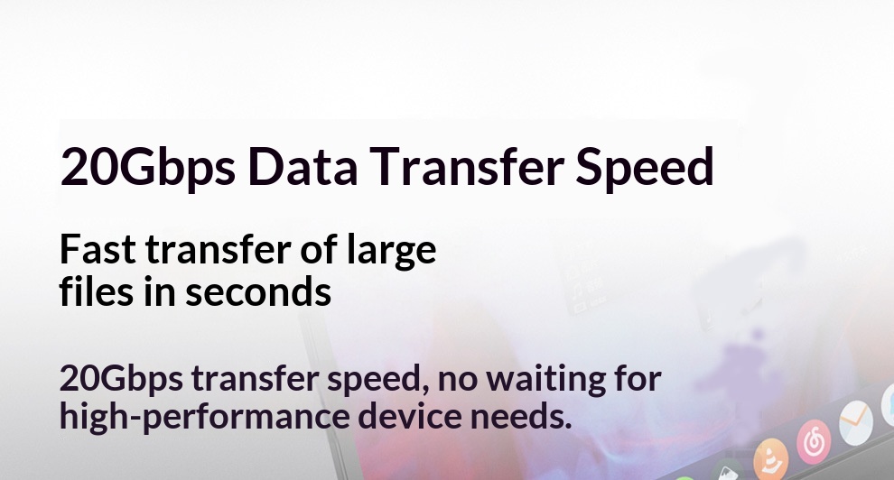 Digitex Dual-Head Type-C Full-Function Data USB 3.2 Gen 2*2 Externe Harde Schijf Kabel PD 240W One-Line Screen Casting_voghion.com