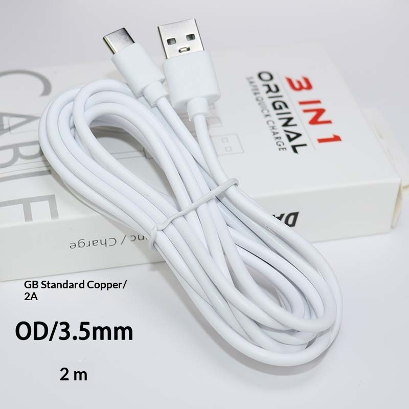 Cavo di ricarica per auricolari Bluetooth Digitex Type-C Data V8 adatto per telefoni cellulari Huawei USB Fast 2A con ventola piccola_voghion.com