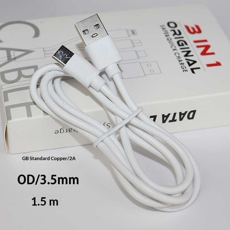 Cavo di ricarica per auricolari Bluetooth Digitex Type-C Data V8 adatto per telefoni cellulari Huawei USB Fast 2A con ventola piccola_voghion.com