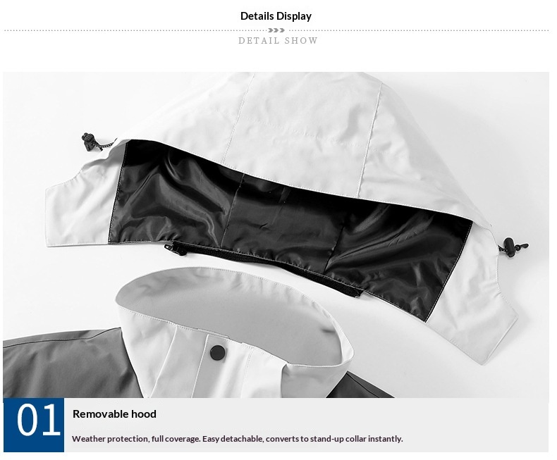 New High-Cost-Performance Solid Color Block Three-in-One Genuine Jacket With Optional Silver Fox Down Inner Liner And_voghion.com