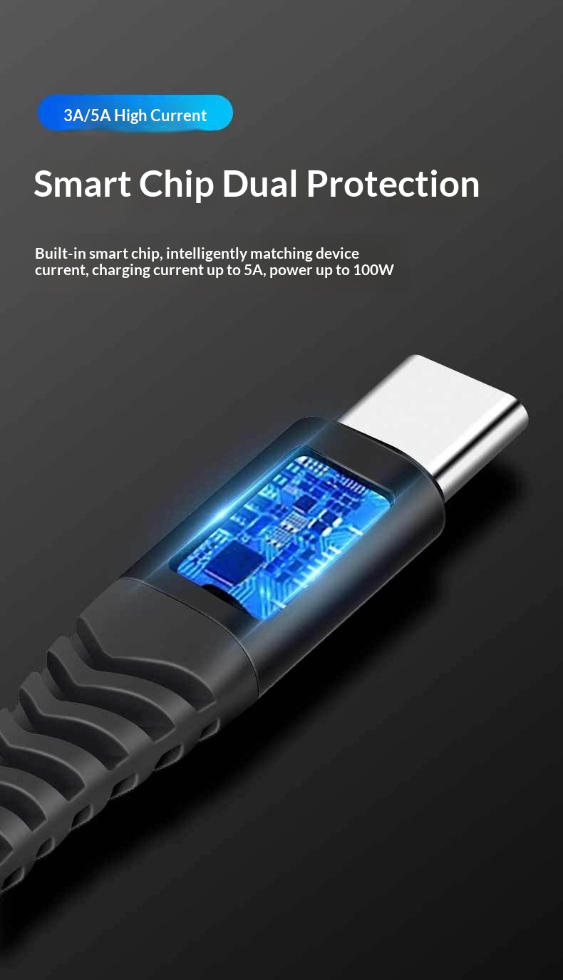 Cabo de carregamento rápido Digitex Type-C para celular, compatível com Android e Huawei._voghion.com