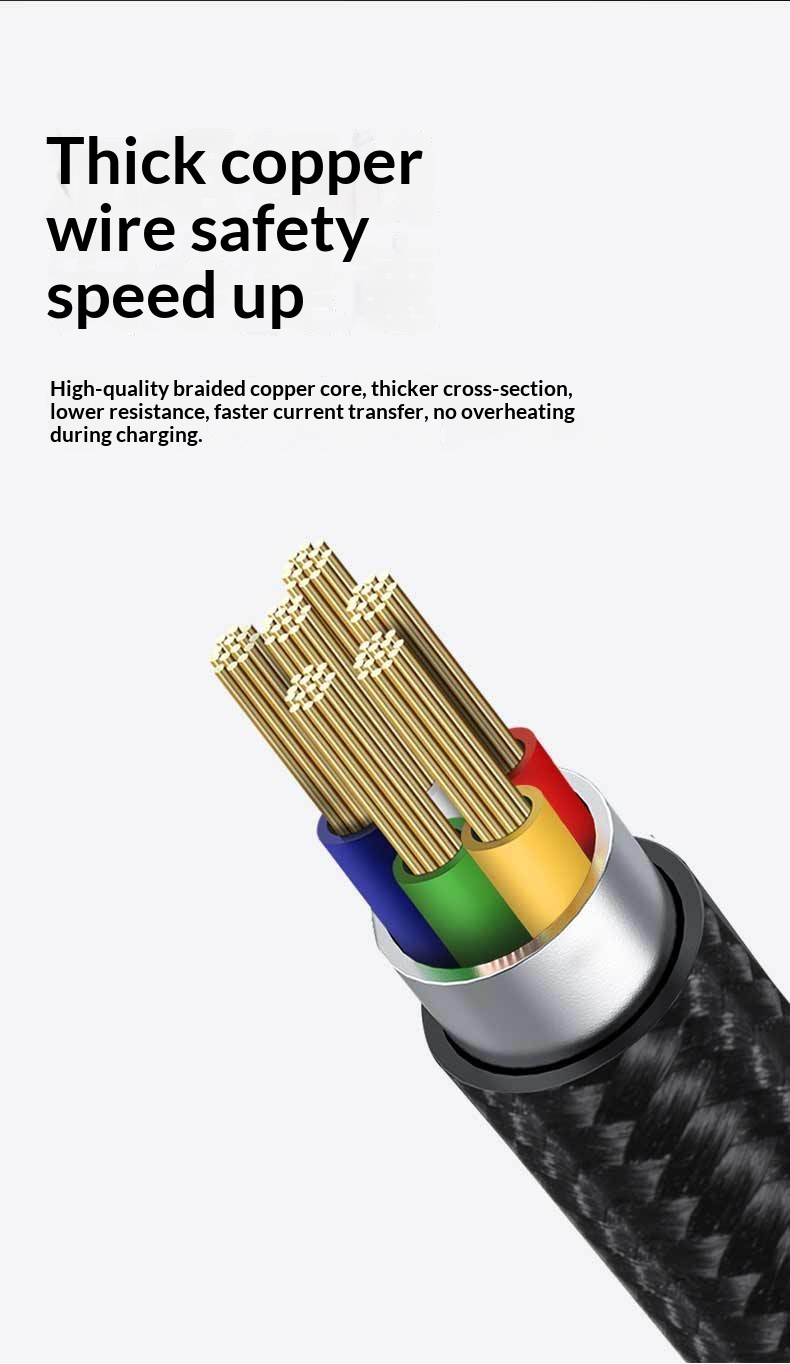 Cabo de carregamento rápido Digitex Type-C para celular, compatível com Android e Huawei._voghion.com