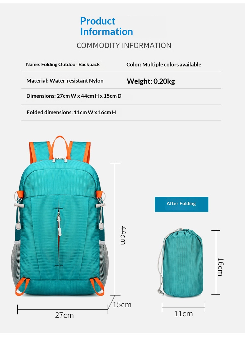 Surge Sports Outdoor Lightweight Travel Portable Folding Mountaineering Bag Hiking Cycling Waterproof Backpack_desvips.com