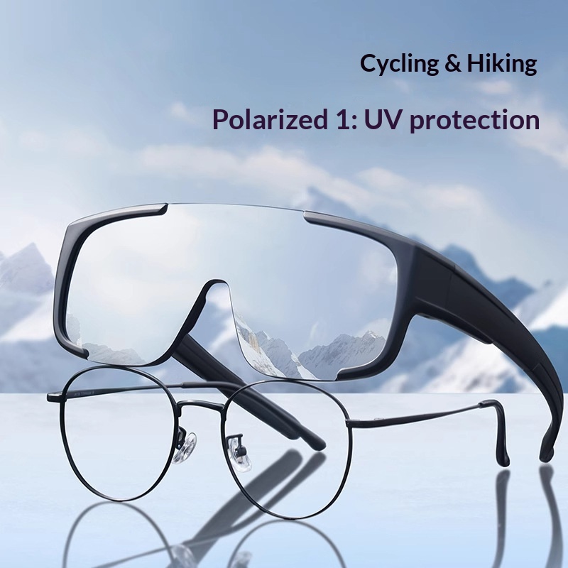 TR90 Ultra-light Cycling Polarized Sunglasses Can Be Over Myopia Glasses Climbing Set Windproof Hiking Mountaineering_desvips.com