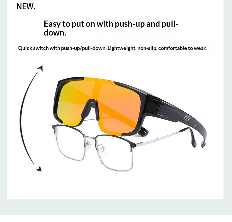 TR90 Ultra-light Cycling Polarized Sunglasses Can Be Over Myopia Glasses Climbing Set Windproof Hiking Mountaineering_desvips.com