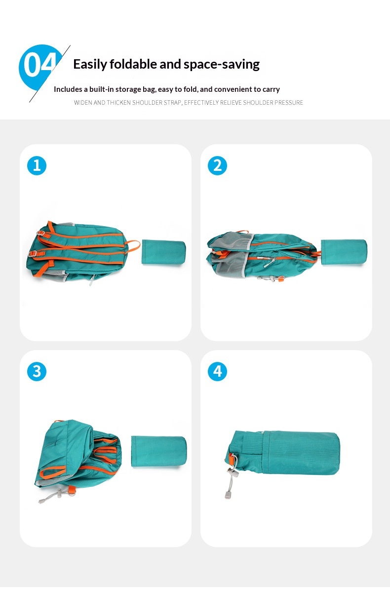 Surge Sports Outdoor Lightweight Travel Portable Folding Mountaineering Bag Hiking Cycling Waterproof Backpack_desvips.com