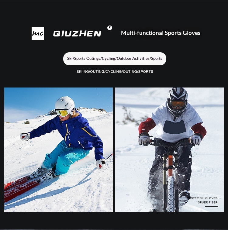 Surge Surge Surge Winter Gloves Fleece Lined Thickened Non-Slip Touchscreen Sports Driving Outdoor Cycling Men's Windproof Warm_desvips.com