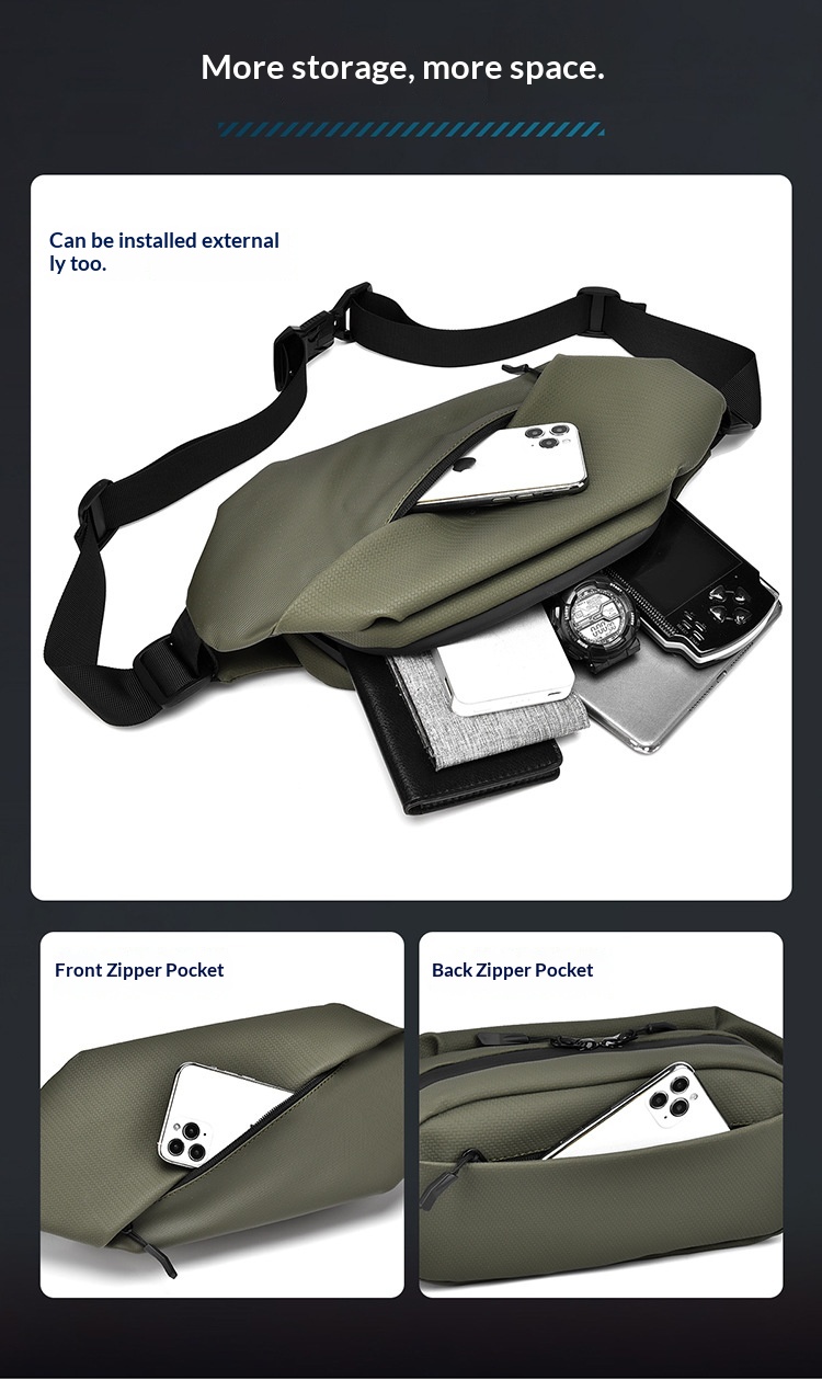 Surge New Chest Casual Fashion Crossbody Men's Motorcycle Backpack Riding Waist Sports Shoulder Bag_desvips.com