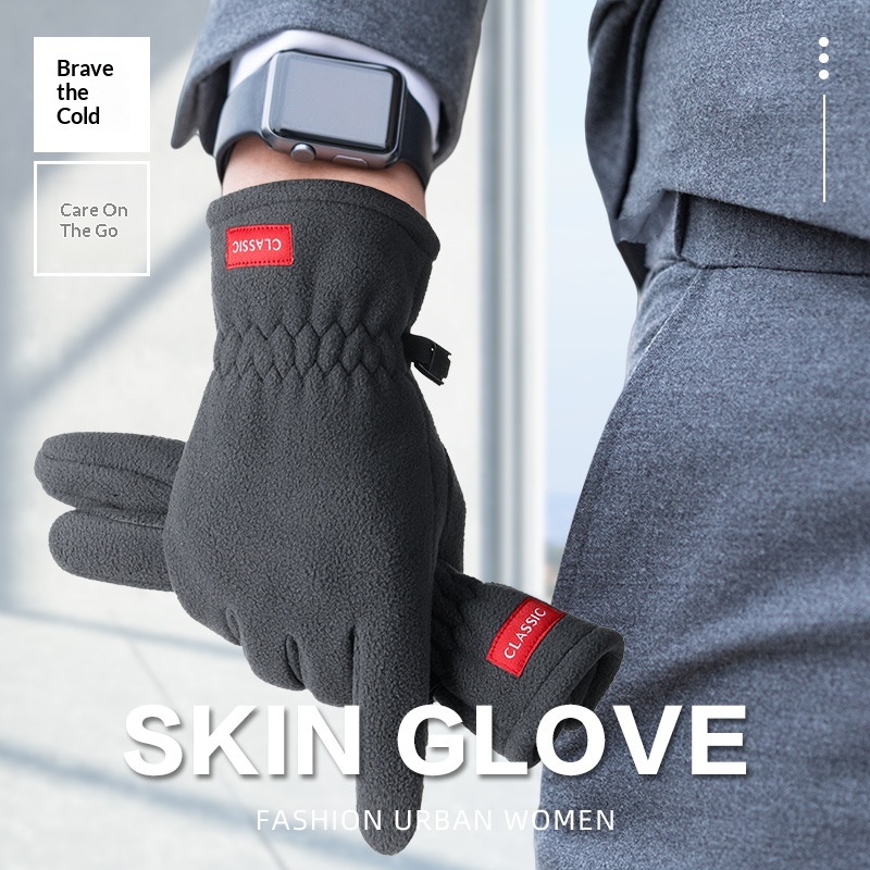 Surge Surge Surge Winter Gloves Fleece Lined Thickened Non-Slip Touchscreen Sports Driving Outdoor Cycling Men's Windproof Warm_desvips.com