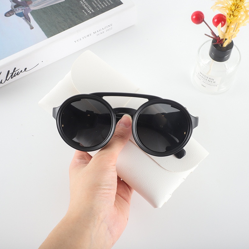 Surge Ins Style Personality Round Frame Outdoor Cycling Pilot Sunglasses Mountaineering Hiking Retro High-end Glasses_voghion.com