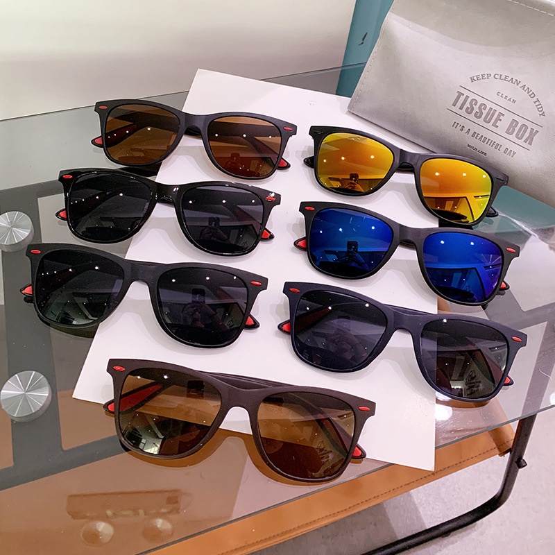 Surge Trendy Color-Block Korean Retro Square Women, Versatile Ins Style Sunglasses For Men, UV Protection PC Lenses_voghion.com