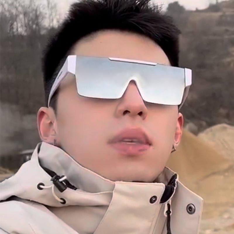 Surge Trendy Futuristic Women, Windproof Cycling Goggles, Mountaineering UV Protection Sunglasses For Men, Large Face Glasses_desvips.com