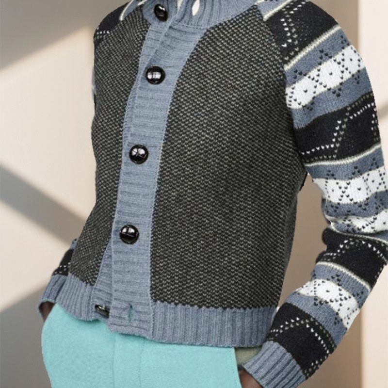 Cross-Border European And American Style Shorts Cardigan Single-Breasted Knitted Sweater Jacket Fashion Casual Top_desvips.com
