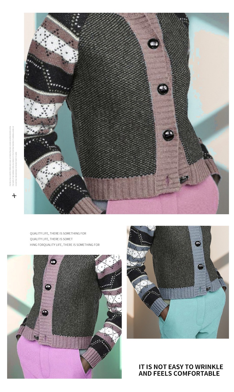 Cross-Border European And American Style Shorts Cardigan Single-Breasted Knitted Sweater Jacket Fashion Casual Top_desvips.com