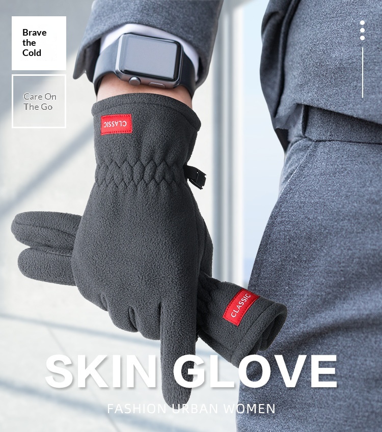Surge Surge Surge Winter Gloves Fleece Lined Thickened Non-Slip Touchscreen Sports Driving Outdoor Cycling Men's Windproof Warm_desvips.com