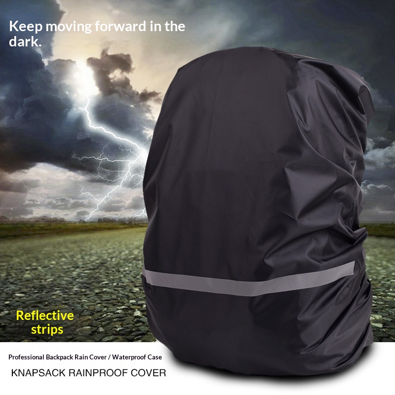 Outdoor Backpack Waterproof Rain Dust Cover Night Security Reflective Strip 15-70L_voghion.com
