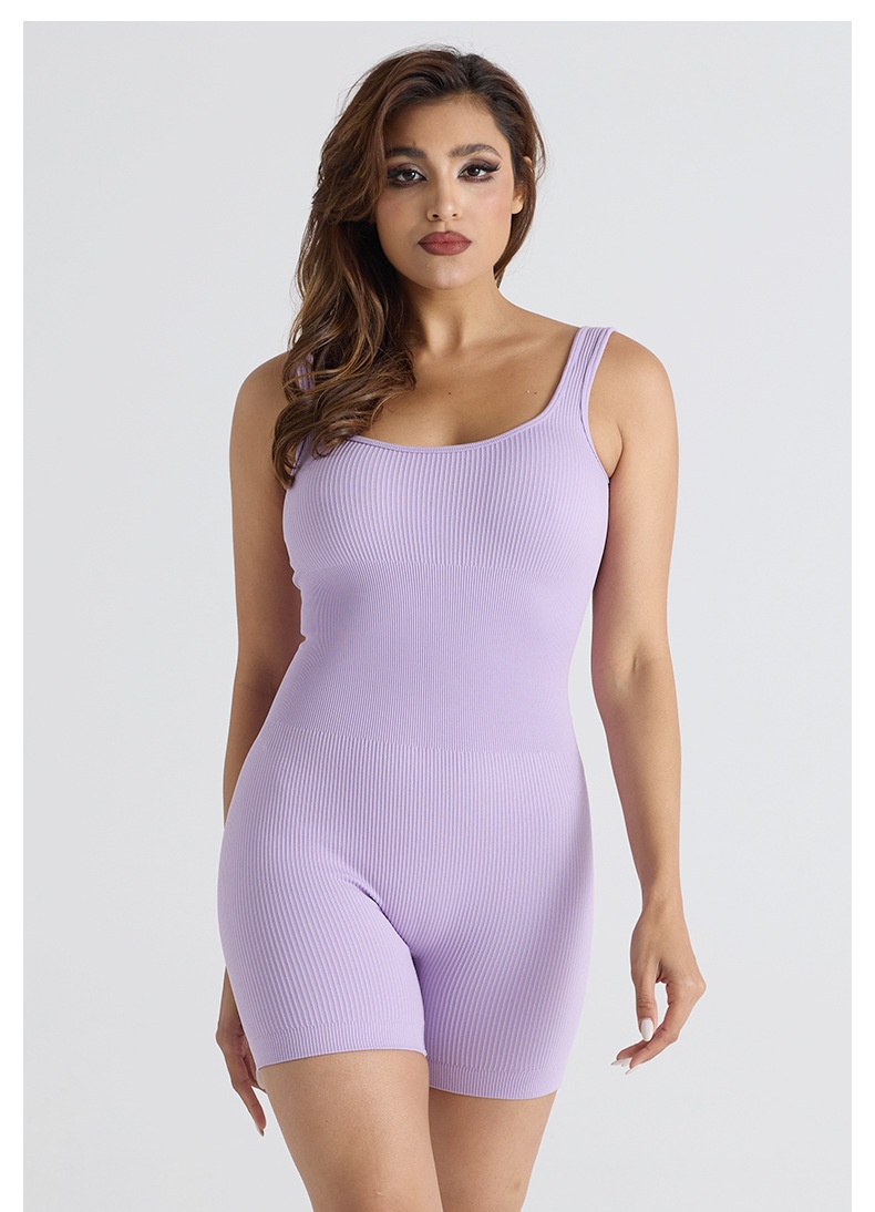 Surge Seamless Backless Yoga Tight Shapewear Sports Fitness Suit For Women Summer Hip-Lifting One-Piece Shorts_desvips.com
