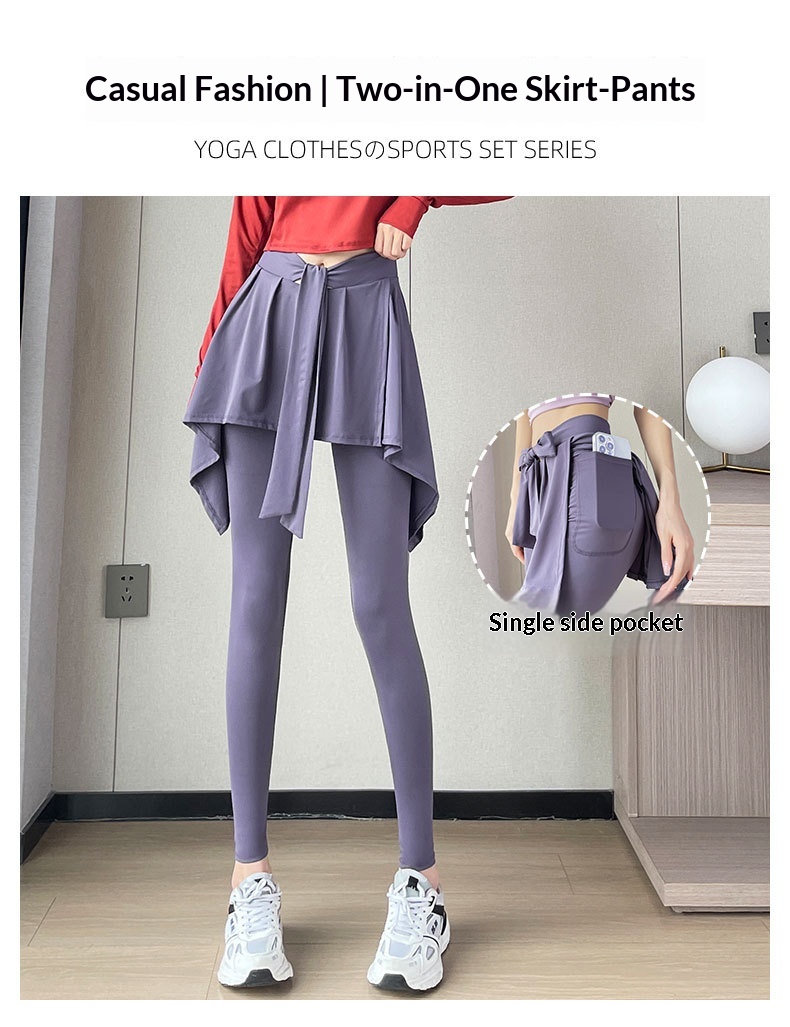 Surge Sports Suit Women 2024 New High-end Yoga Wear Fitness Climbing Badminton Skirt Pants Morning Running Clothes_desvips.com