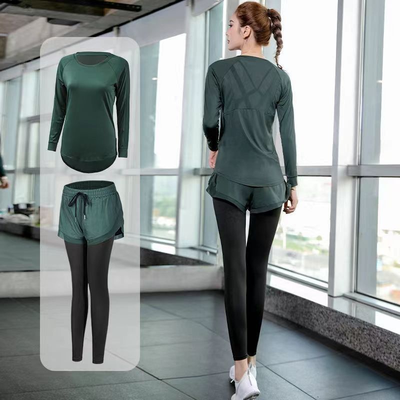 Surge New Professional Sleeve Long Pants Autumn Yoga Sports Loose Slimming Running Quick Dry Fitness Women Suit_desvips.com