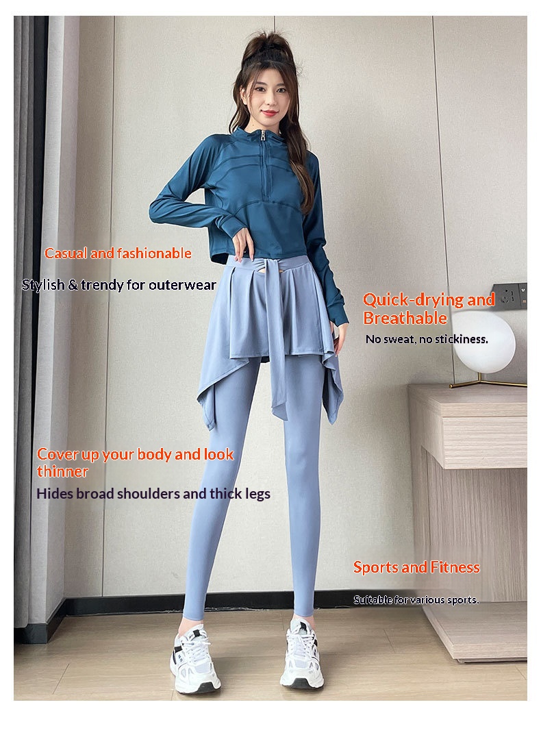 Surge Sports Suit Women 2024 New High-end Yoga Wear Fitness Climbing Badminton Skirt Pants Morning Running Clothes_desvips.com
