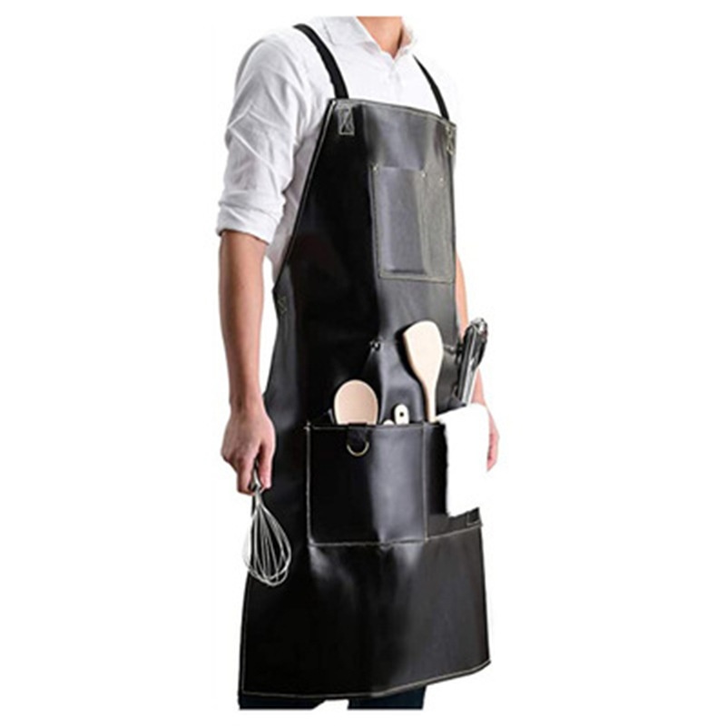 Lillian Foreign Trade PU Waterproof Oilproof Barber Electrician Carpenter Workwear European American Style Custom Apron_voghion.com