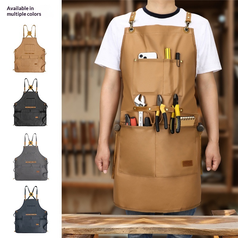Lillian Cross-Border Woodworking European And American Customizable Electrician Gardening Workwear BBQ Waterproof Cloth_voghion.com
