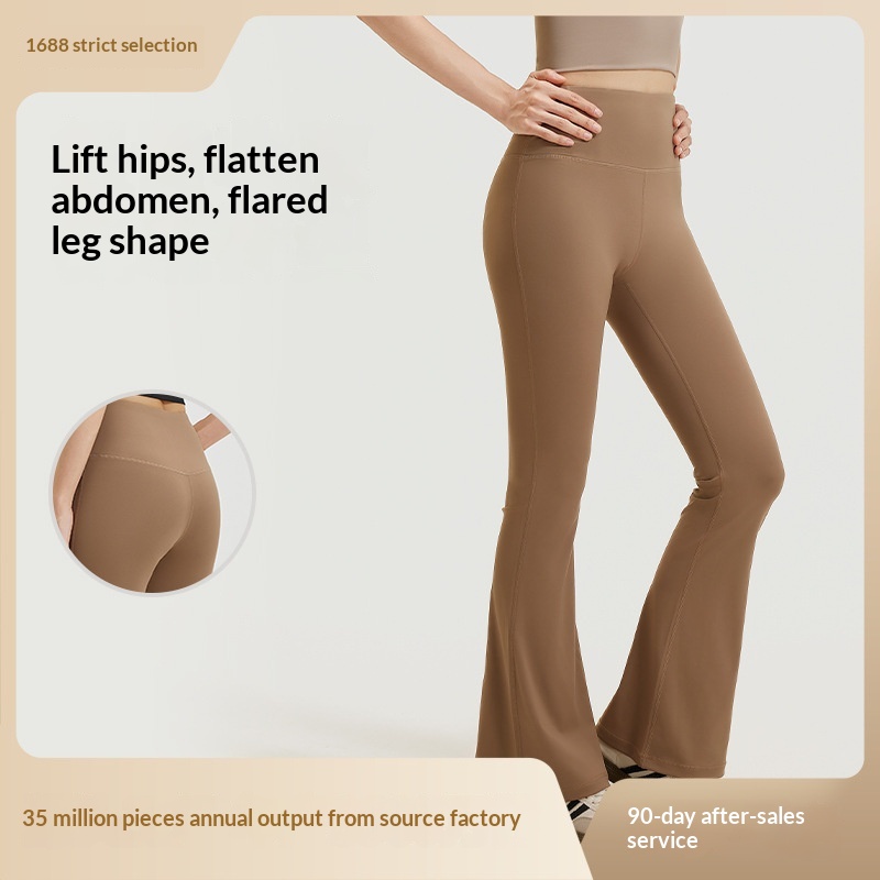 Surge Surge Surge Surge Surge Flared For Women High Waist Hip Lift Barely There Feel Sports Wide Leg Pilates Training Fitness Yoga Bell Bottom Pants_desvips.com