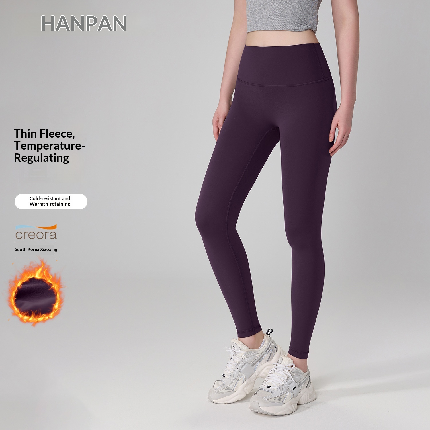 Surge Huanpan Autumn Winter Fleece-Lined Outdoor Fitness Women's Warm Leggings High Waist Hip-Lifting Tight Pants Yoga Wear_voghion.com