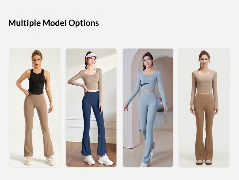 Surge Surge Surge Surge Surge Flared For Women High Waist Hip Lift Barely There Feel Sports Wide Leg Pilates Training Fitness Yoga Bell Bottom Pants_desvips.com