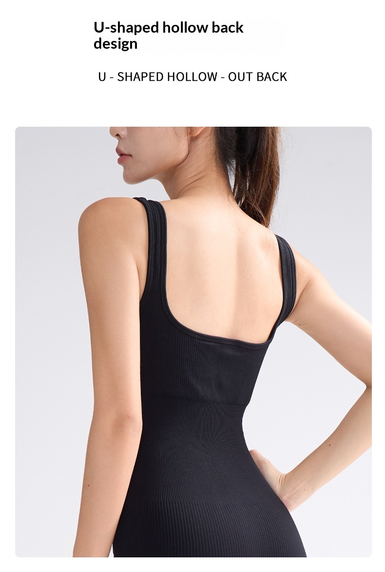 Surge Seamless Backless Yoga Tight Shapewear Sports Fitness Suit For Women Summer Hip-Lifting One-Piece Shorts_desvips.com