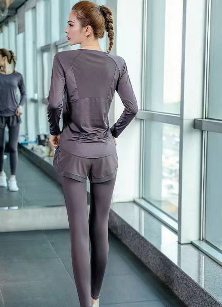 Surge New Professional Sleeve Long Pants Autumn Yoga Sports Loose Slimming Running Quick Dry Fitness Women Suit_desvips.com