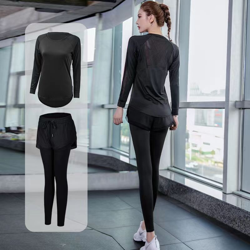 Surge New Professional Sleeve Long Pants Autumn Yoga Sports Loose Slimming Running Quick Dry Fitness Women Suit_desvips.com