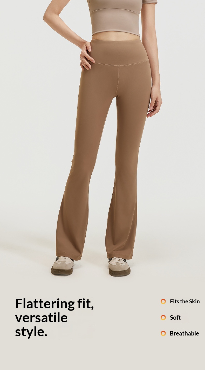 Surge Surge Surge Surge Surge Flared For Women High Waist Hip Lift Barely There Feel Sports Wide Leg Pilates Training Fitness Yoga Bell Bottom Pants_desvips.com