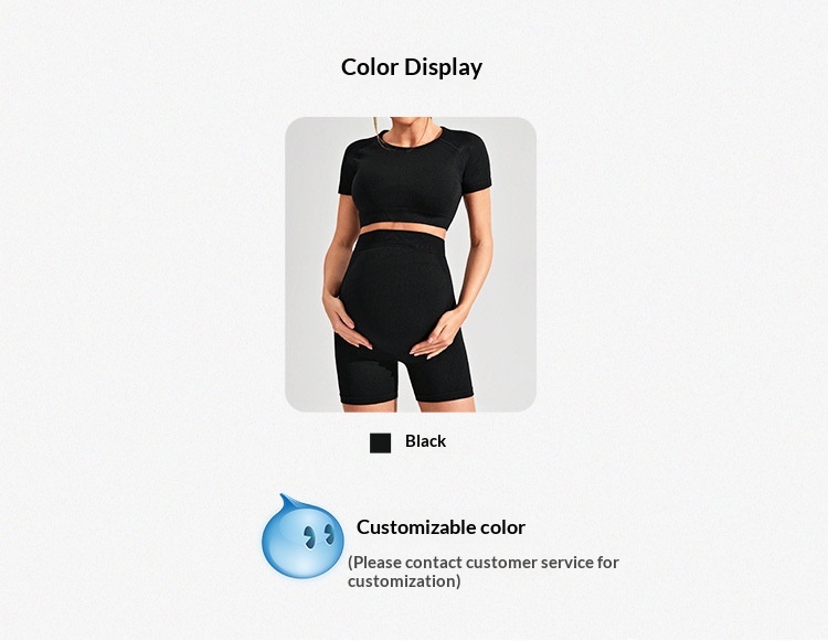 Surge Maternity Yoga Set For Women, New Seamless Backless Sports Bra And Butt-Lifting Fitness Shorts_desvips.com