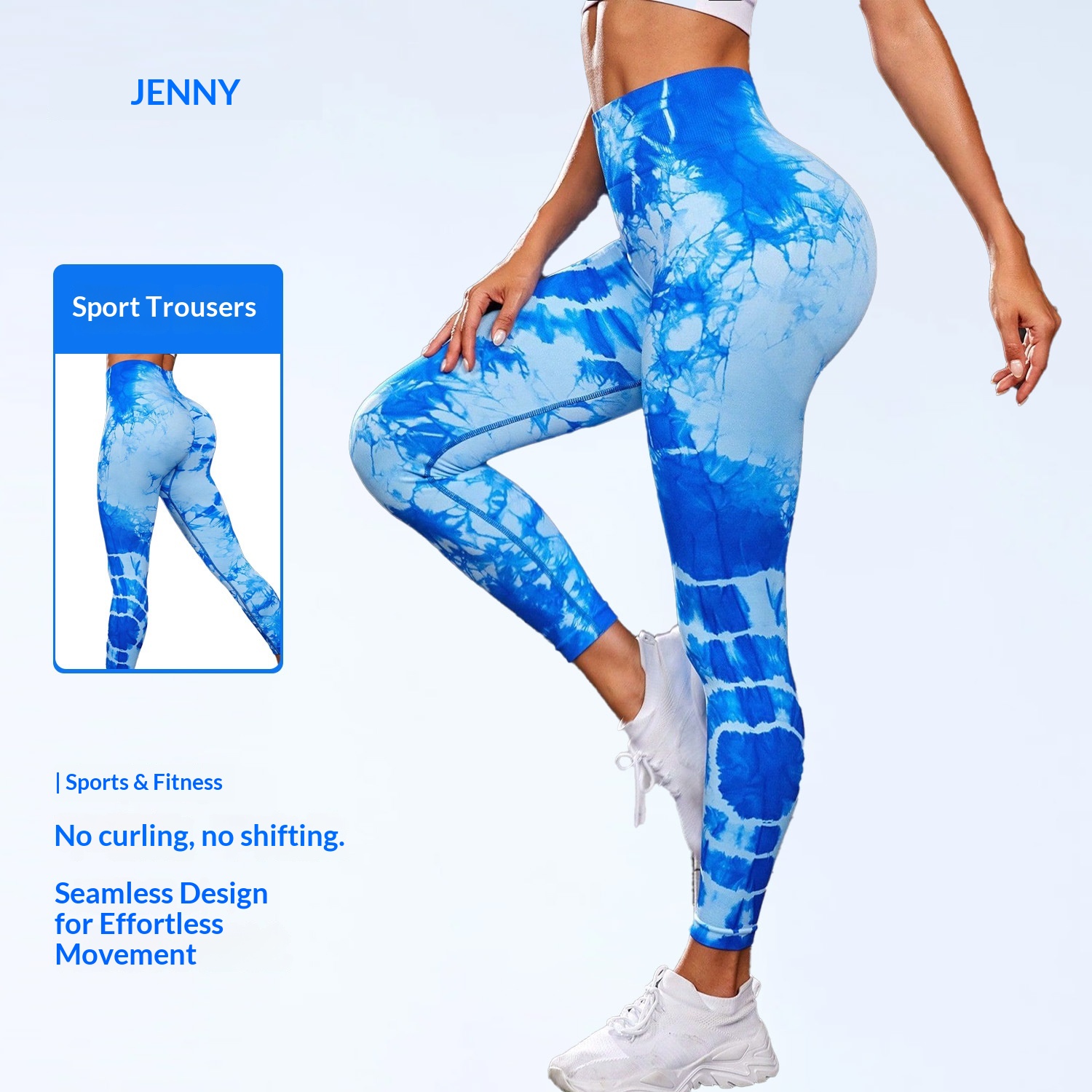 Surge Jenny Cross-Border Tie-Dye For Women Outdoor Spor Running Fitness High Waist Butt-Lifting Tummy Control Peach Yoga_desvips.com