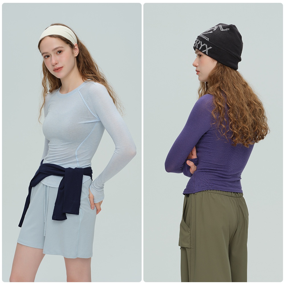 Nieuwe yoga- en winterkleding van Surge voor dames, hoogwaardige wollen sporttop met lange mouwen, hardloop-, pilates- en fitnesskleding van modal_voghion.com