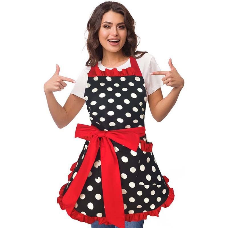 Lillian Factory Direct Cross-Border European And American Kitchen Cafe Bakery Gardening Women's Neck Hanging Apron With_voghion.com