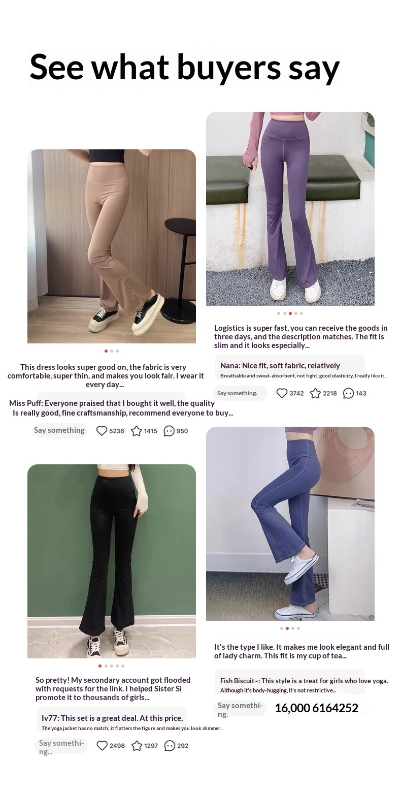 Surge Surge Surge Surge Surge Flared For Women High Waist Hip Lift Barely There Feel Sports Wide Leg Pilates Training Fitness Yoga Bell Bottom Pants_desvips.com